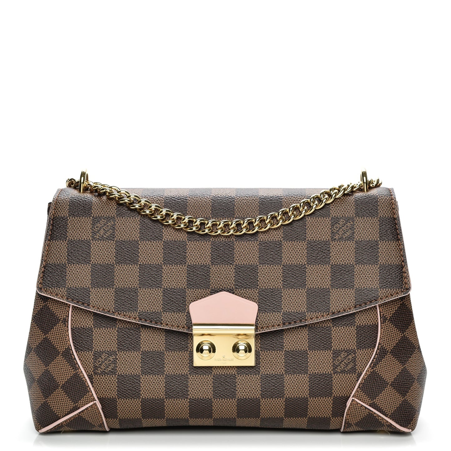 Damier Ebene Caissa Clutch Rose Ballerine