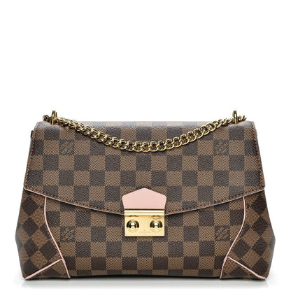 Louis Vuitton Damier Ebene Caissa Clutch Rose Ballerine 1 of 6