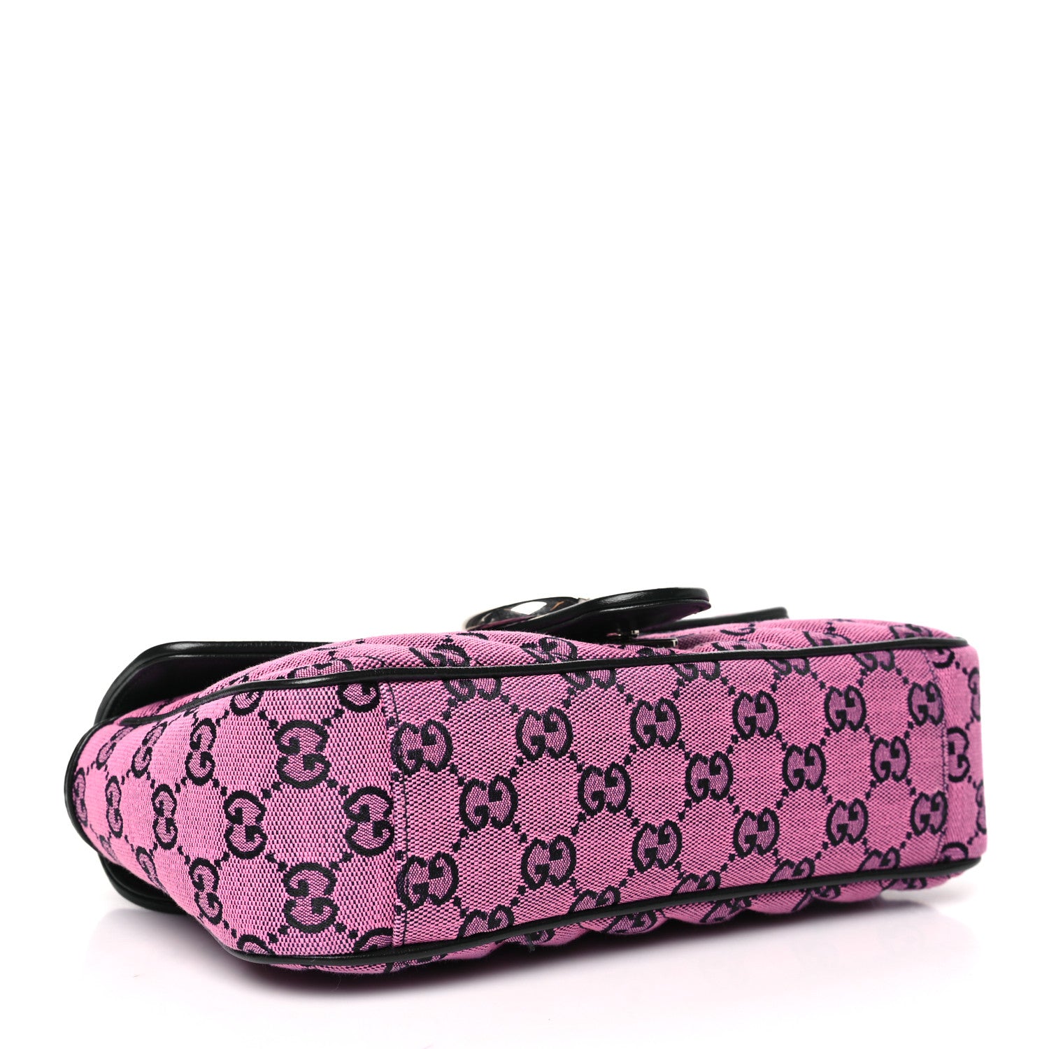 Gucci Monogram Multicolor Matelasse Diagonal Small GG Marmont Shoulder Bag Pink Blue 4 of 12