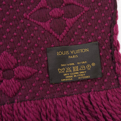 Louis Vuitton Wool Silk Logomania Scarf Cherry 5 of 5