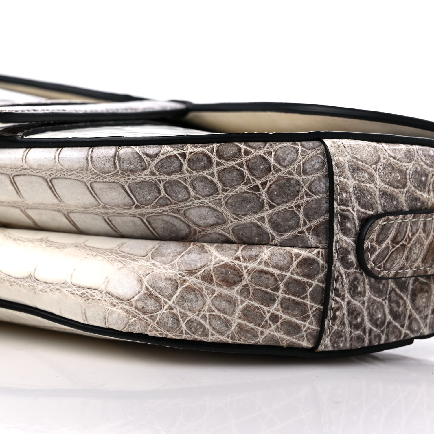 Christian Dior Niloticus Crocodile Himalaya Saddle Bag Latte 9 of 9