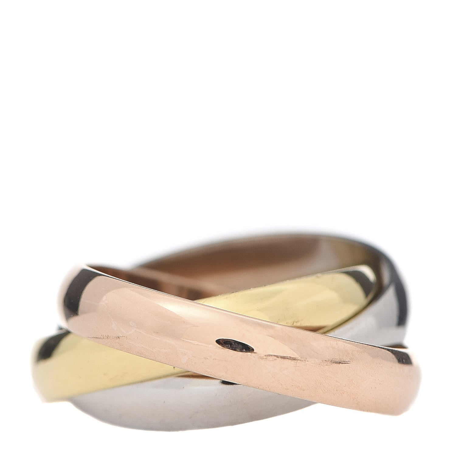 Cartier 18K Pink Yellow White Gold Classic Trinity Ring 50 5.25 3 of 6