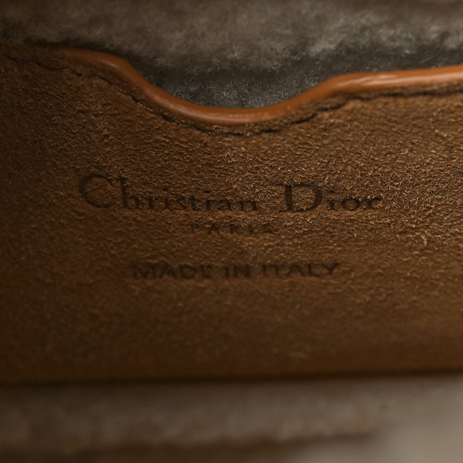 Christian Dior Suede Shearling Medium Bobby Flap Natural 5 of 5