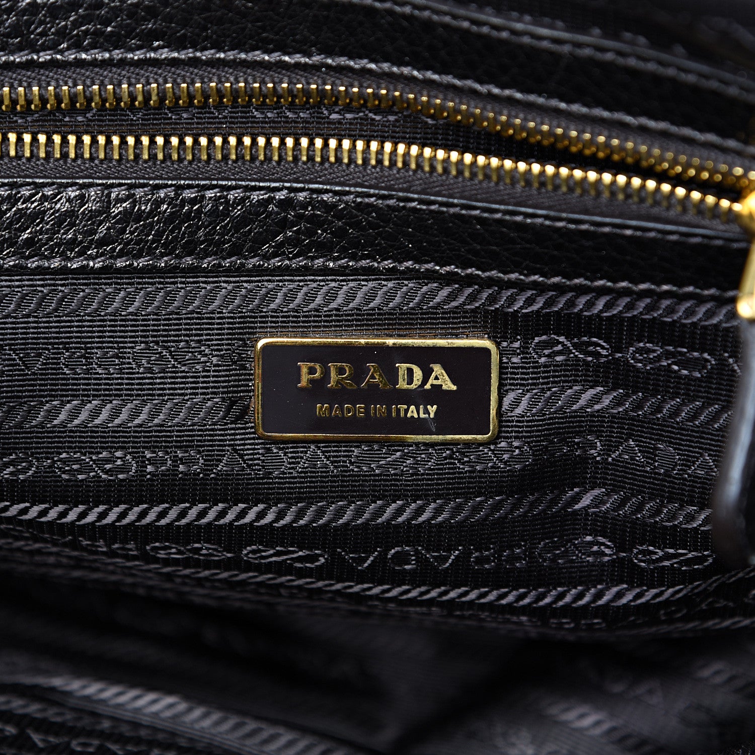 Prada Metallic Vitello Daino Shoulder Bag Piombo 5 of 14