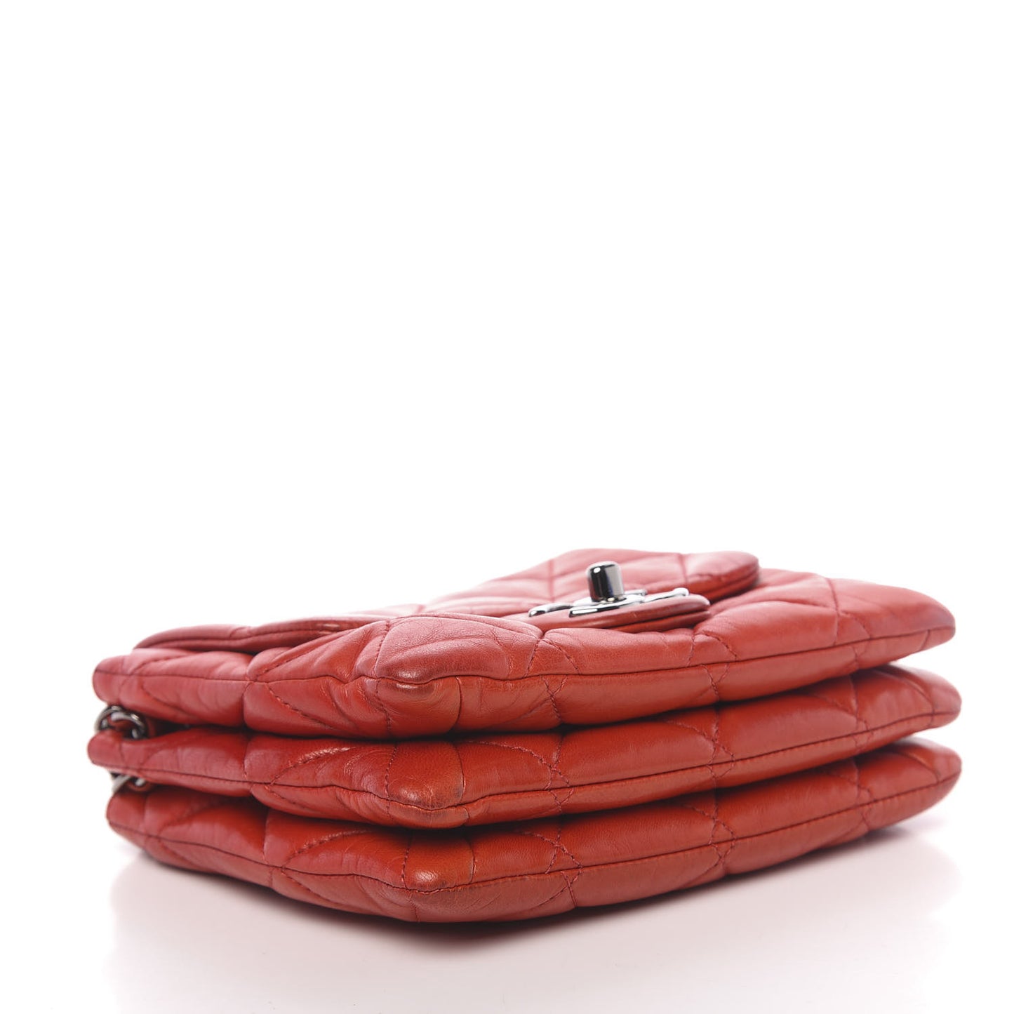 Lambskin Quilted Mini Chanel 3 Flap Red