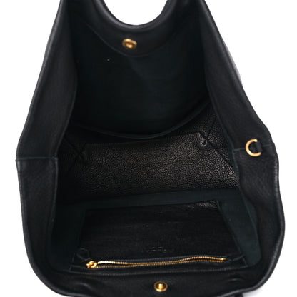 Prada Cervo Deerskin Shopper Tote Black 5 of 13