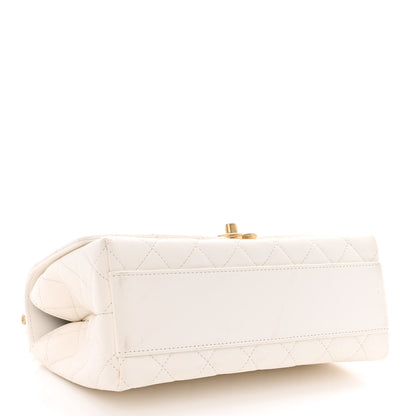 Chanel Lambskin Quilted La Parisienne Top Handle Flap White 4 of 14