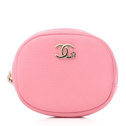 Chanel Calfskin Camellia Zip Around Classic Coin Purse Pink 1 of 8