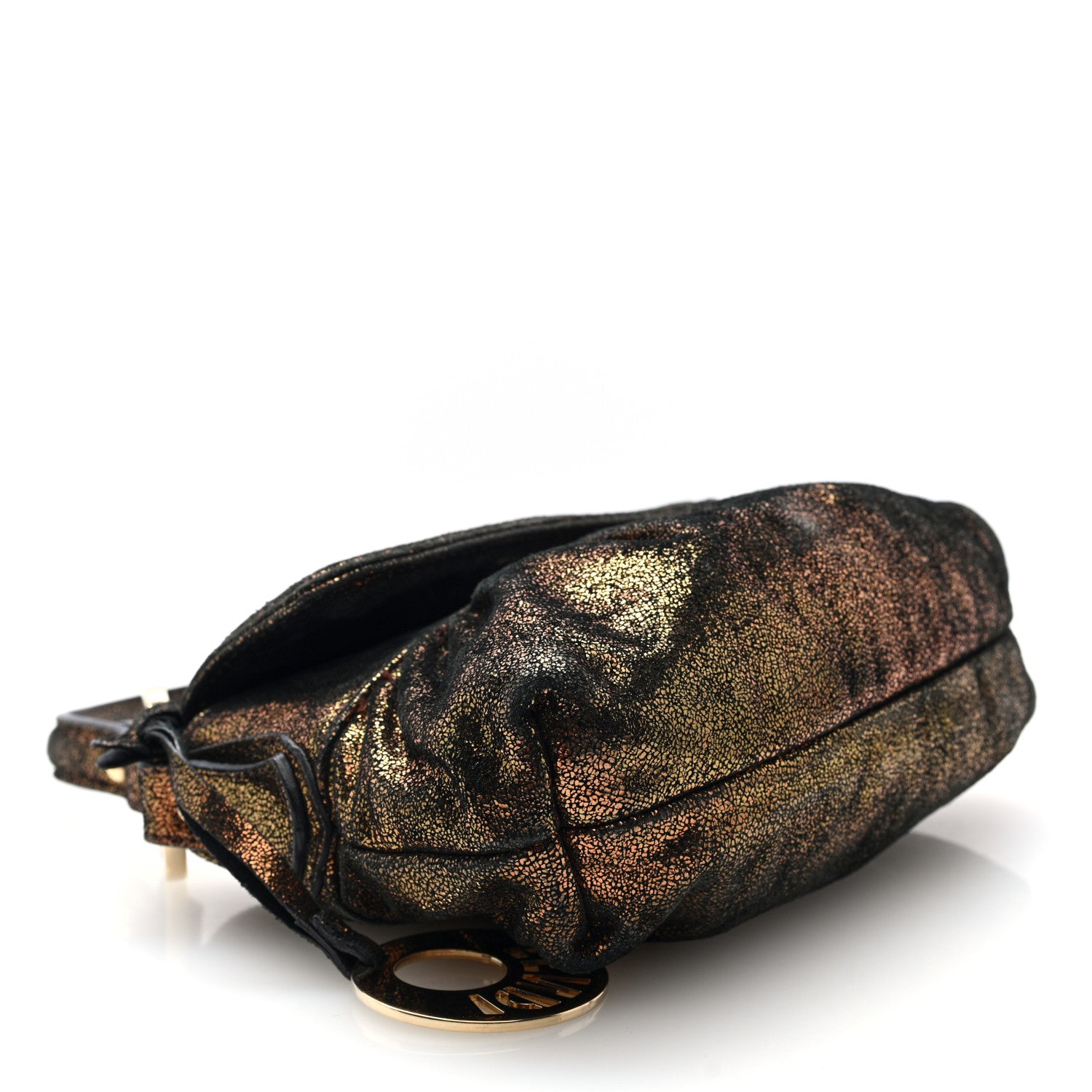 h*t様 フェンディ Fendi Metallic Nappa Mini Chef Shoulder Bag Bronze 1761697