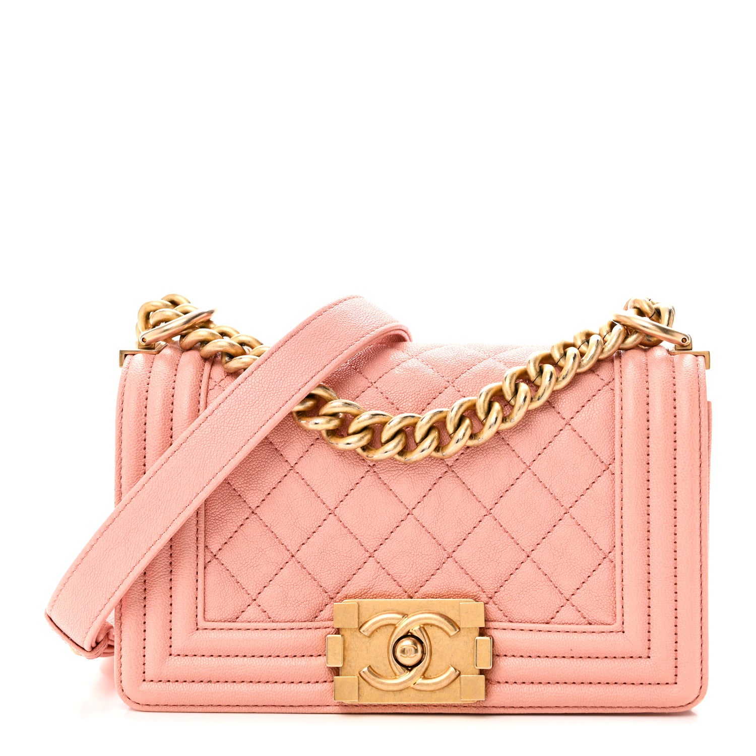 Chanel Caviar Quilted Small Boy Flap Pink 1 of 10