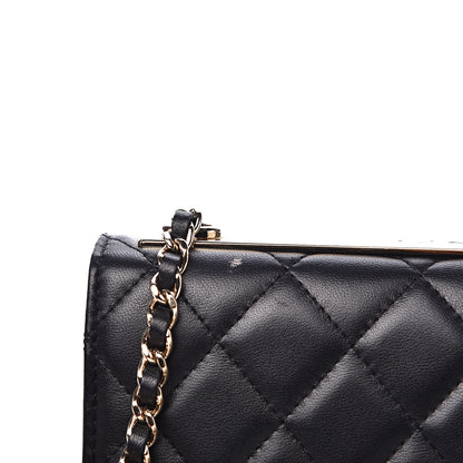 Chanel Lambskin Quilted Trendy CC Wallet On Chain WOC Black 11 of 15