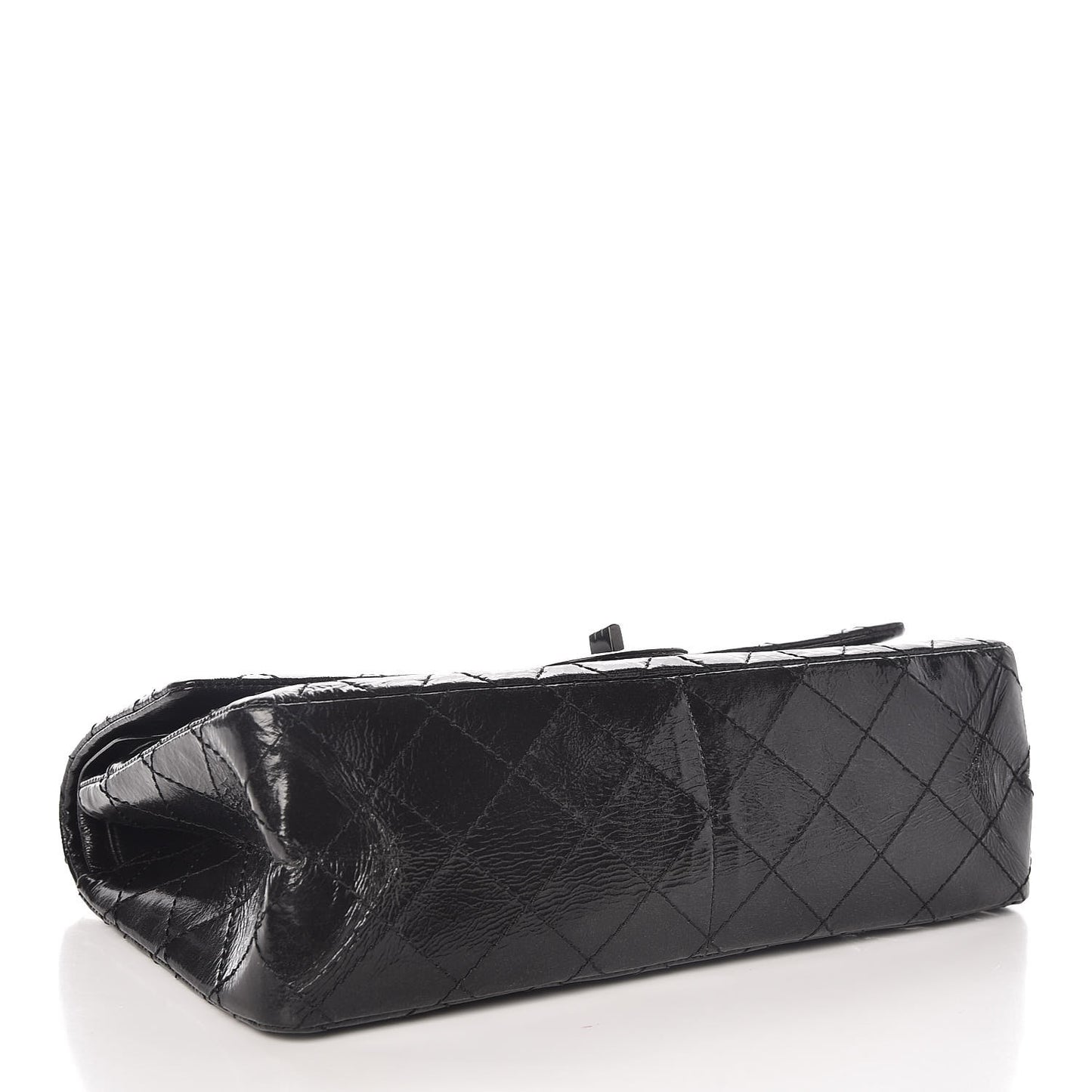 Distressed Patent Quilted 2.55 Reissue 226 Flap Black