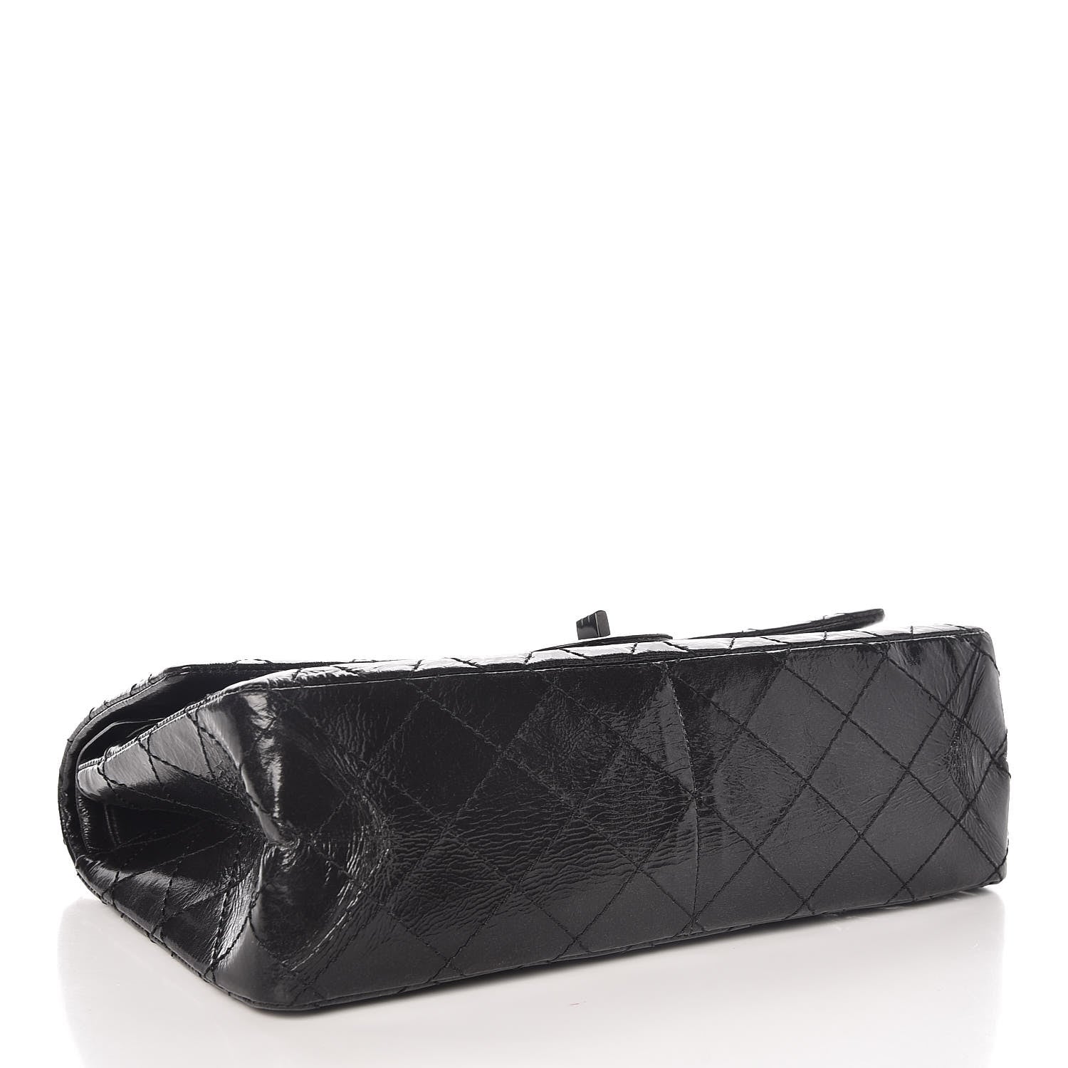 Chanel Distressed Patent Quilted 2.55 Reissue 226 Flap Black 4 of 10