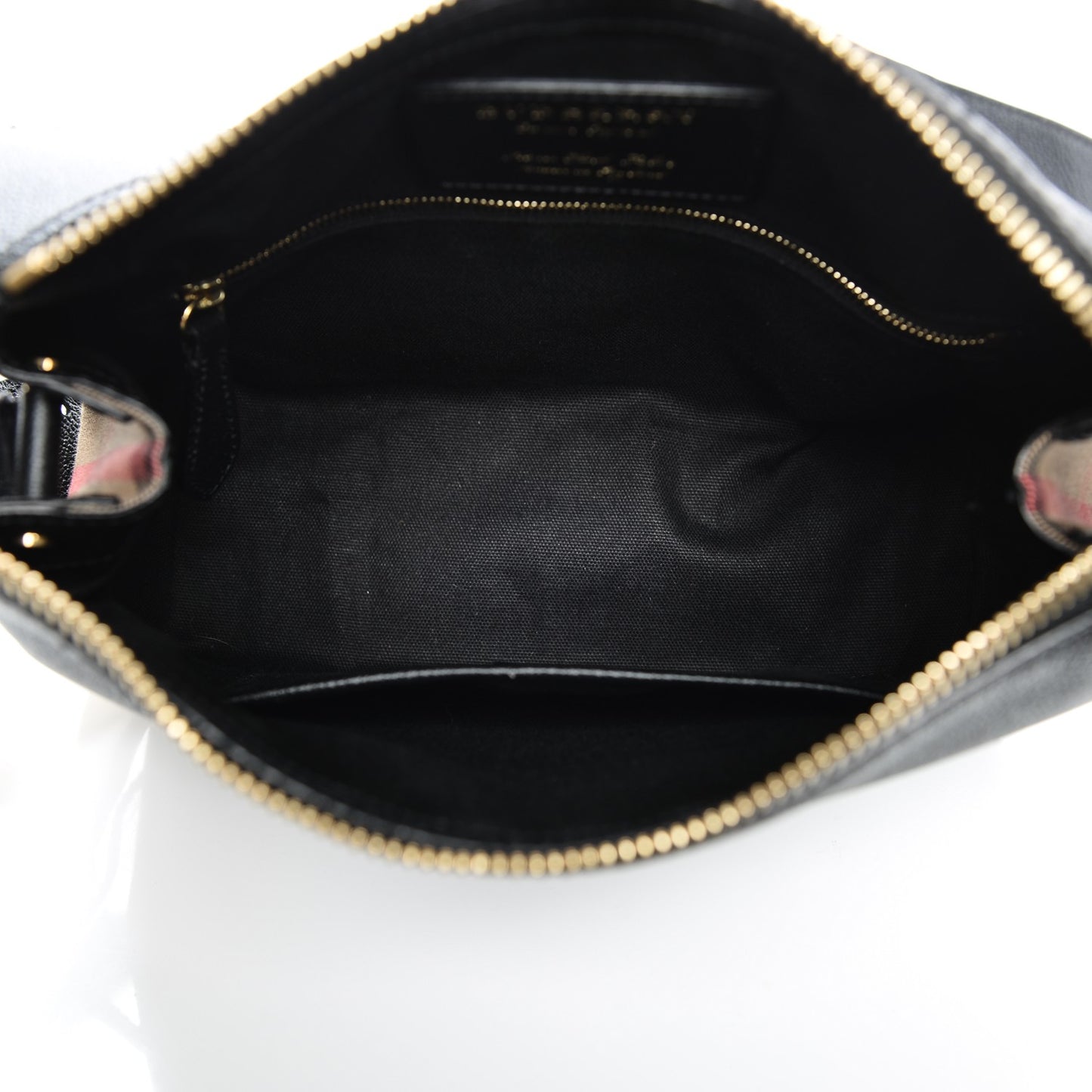 Soft Grain Calfskin House Check Small Helmsley Crossbody Black