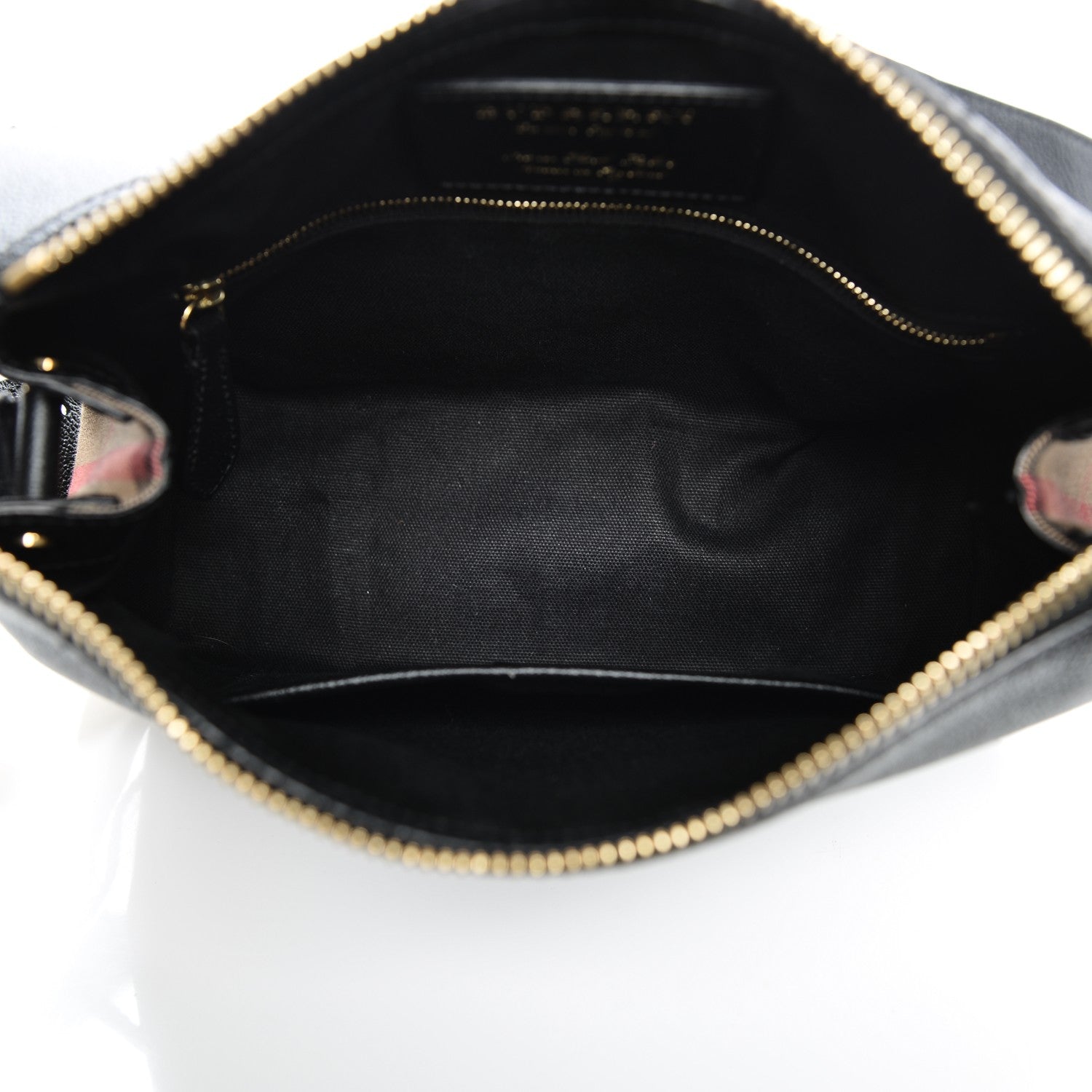 Burberry Soft Grain Calfskin House Check Small Helmsley Crossbody Black 5 of 7