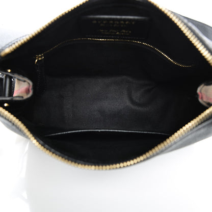 Burberry Soft Grain Calfskin House Check Small Helmsley Crossbody Black 5 of 7