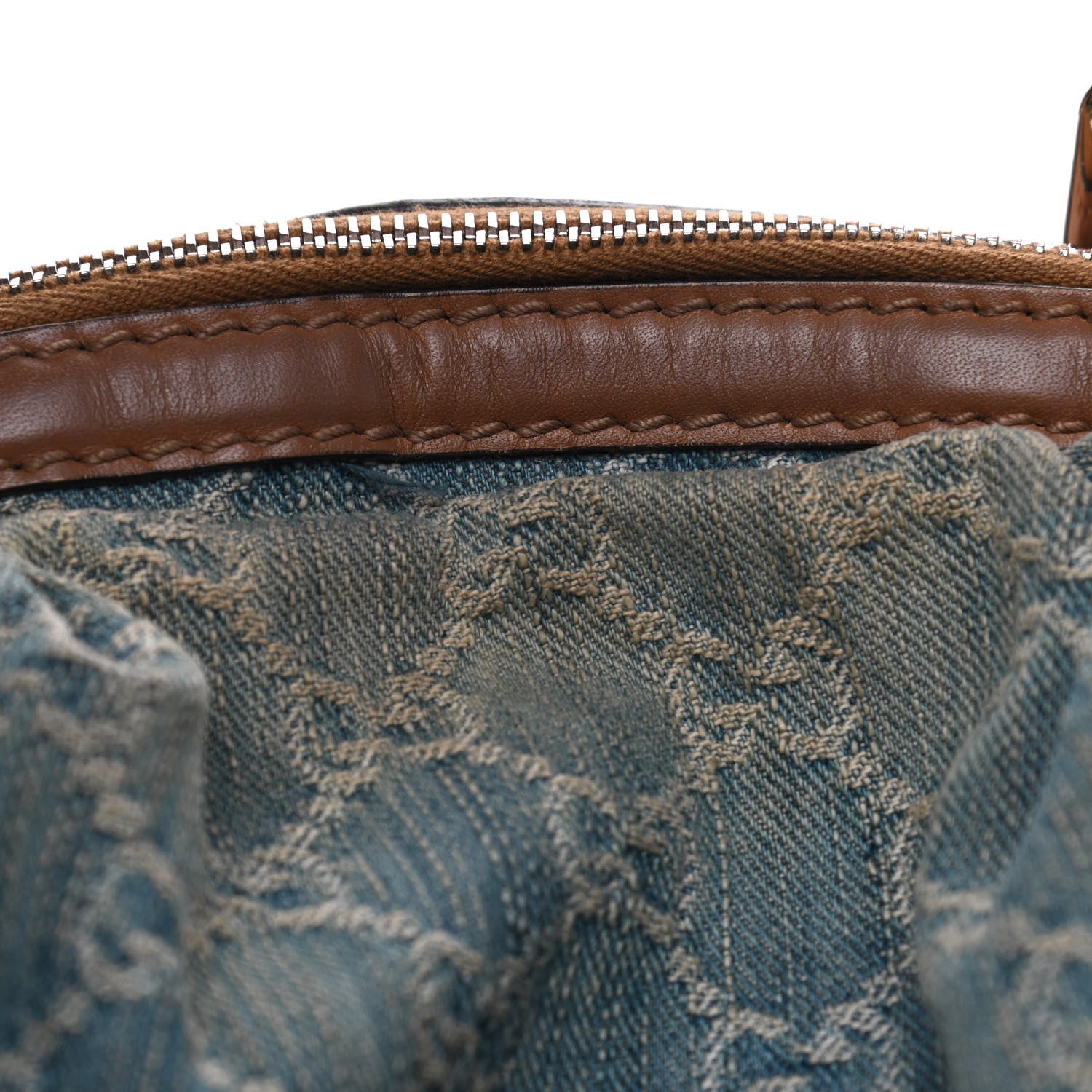 Gucci Denim Monogram Medium Sukey Boston 8 of 8