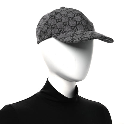 Gucci Covered Wool GG Monogram Baseball Hat L Grey Dark Grey Black 2 of 10