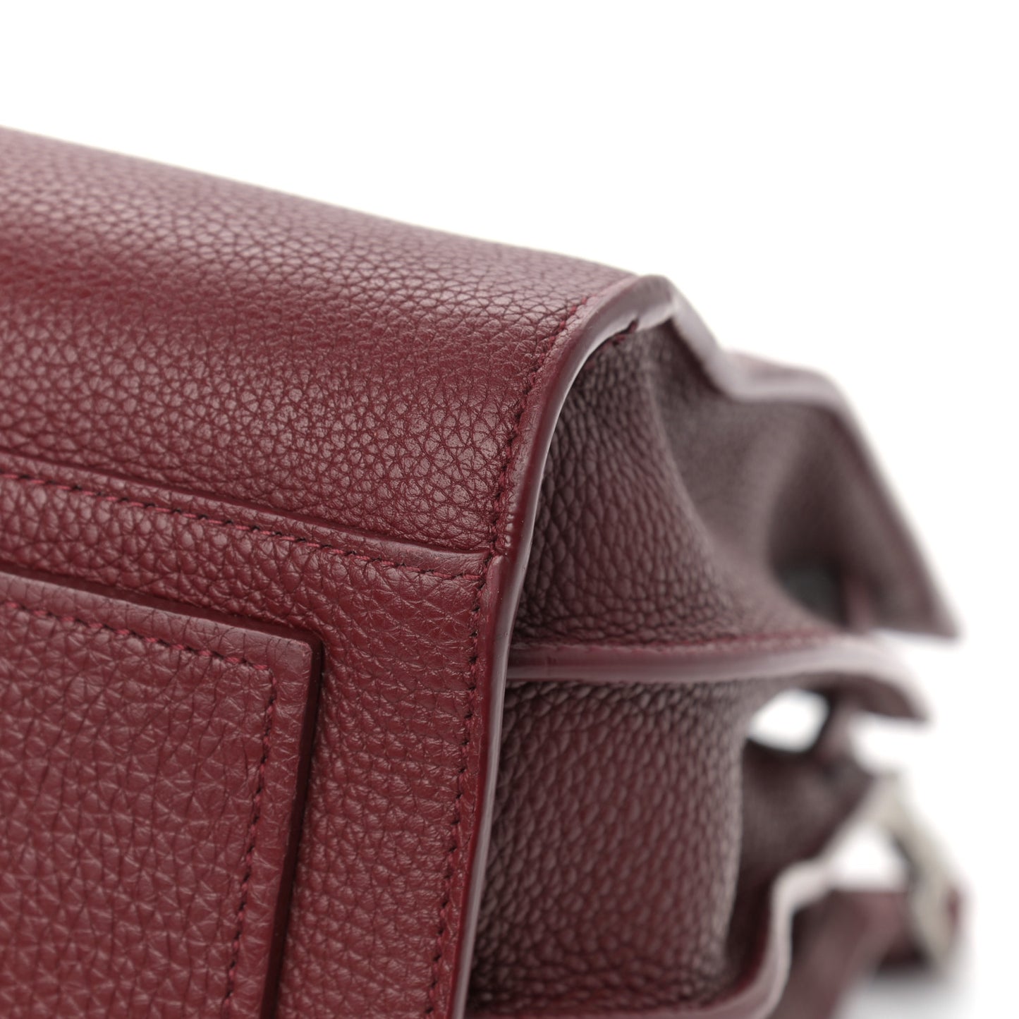 Grained Calfskin Small Supple Sac De Jour Dark Pallisandre