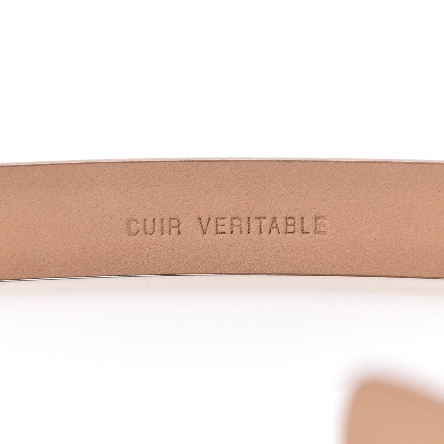 Patent CC Logo Skinny Belt 95 38 Beige