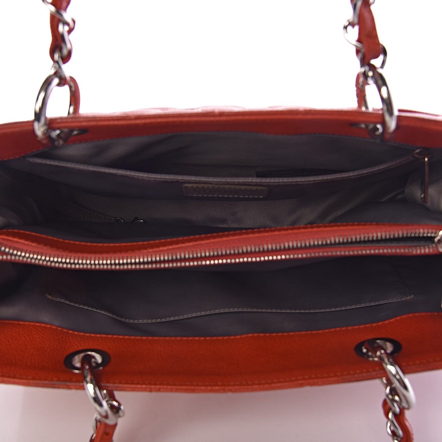Caviar Quilted Grand Shopping Tote GST Orange