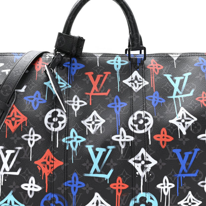 Louis Vuitton Monogram Eclipse LV Graffiti Keepall Bandouliere 50 Multicolor 6 of 8