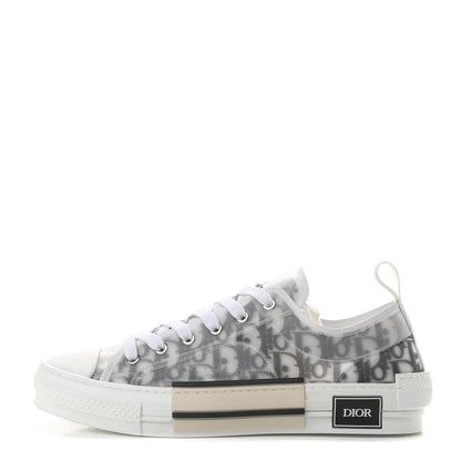 Christian Dior Technical Canvas Oblique Mens B23 Low Top Sneakers 43 White Black 1 of 9