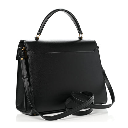 Saint Laurent Grain de Poudre Medium Classic Monogram Cassandra Top Handle Black 2 of 7