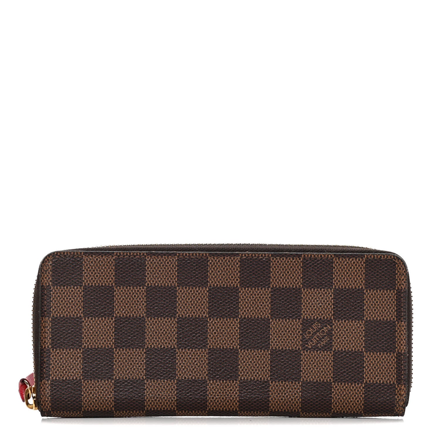Louis Vuitton Damier Ebene Clemence Wallet Cherry 1 of 7