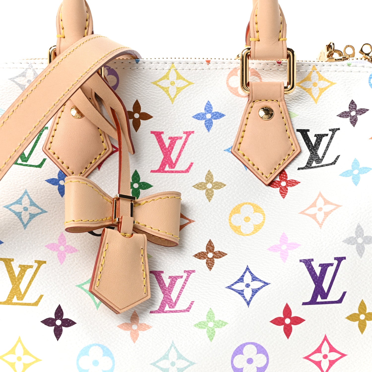 Louis Vuitton LV X TM Monogram Multicolor Speedy Bandouliere 25 White 7 of 9