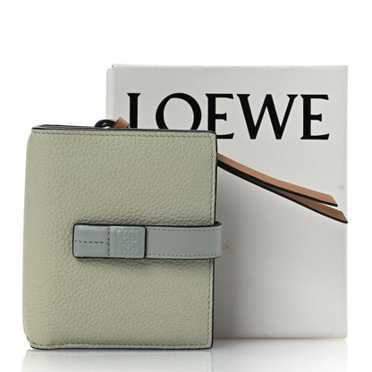 Loewe Grained Calfskin Compact Zip Wallet Marble Green Ash 5 of 10