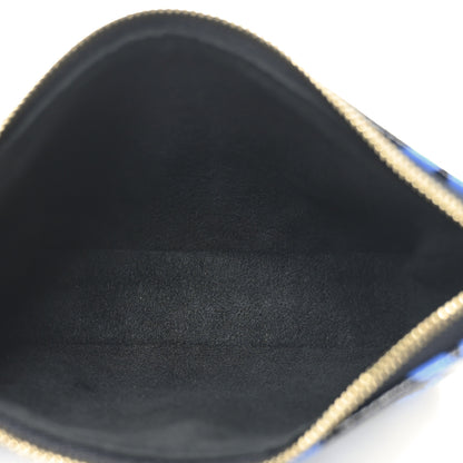 Louis Vuitton Colored Monogram Mini Pochette Accessories Blue Black 5 of 8