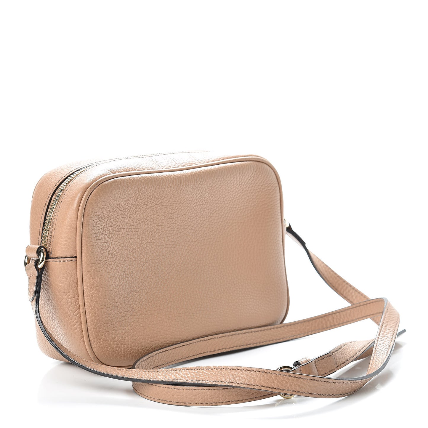 Pebbled Calfskin Small Soho Disco Bag Rose Beige