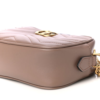 Gucci Calfskin Matelasse Mini GG Marmont Chain Shoulder Bag Porcelain Rose 20 of 20
