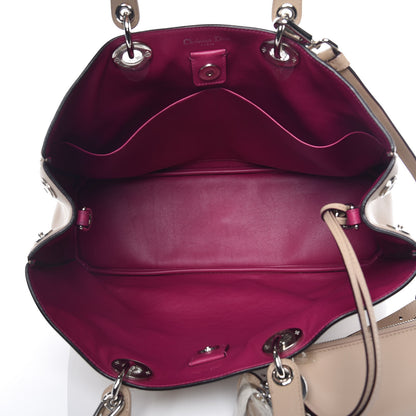 Christian Dior Smooth Calfskin Large Diorissimo Tote Beige Fuchsia 10 of 17