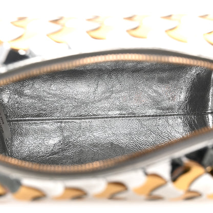 Bottega Veneta Metallic Lambskin Intrecciato Knot Small Loop Camera Bag Silver Gold 5 of 9