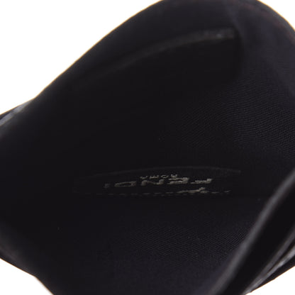 Fendi Vitello Cruise Bi-Color FF 1974 Embossed Card Holder Maya Black 4 of 10
