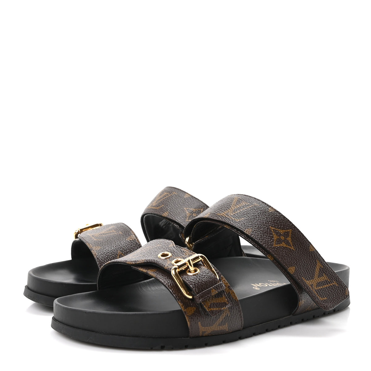 Louis Vuitton Monogram Bom Dia Mule Sandals 39 Black 4 of 10