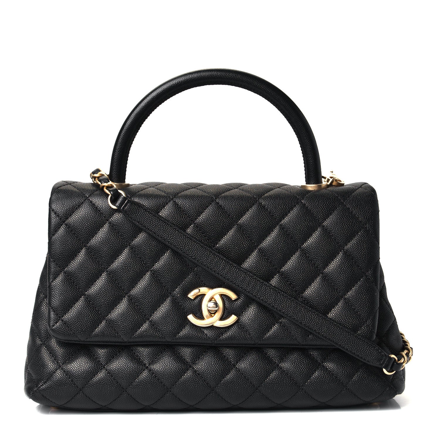 Chanel Caviar Quilted Small Coco Handle Flap Black 1 of 4