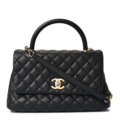 Chanel Caviar Quilted Small Coco Handle Flap Black 1 of 4