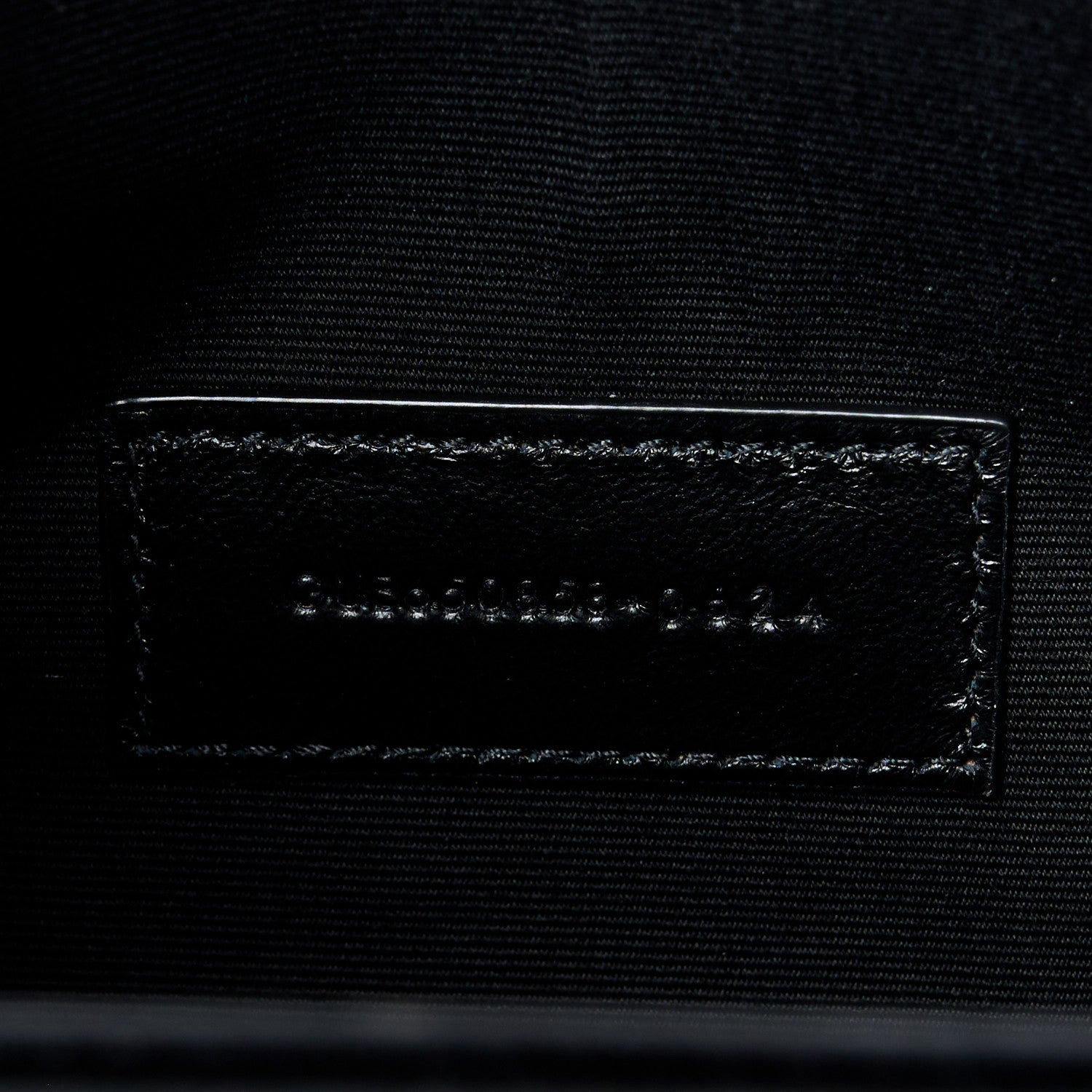 Saint Laurent Calfskin Crocodile Embossed Monogram Cassandre Flap Pouch Black 7 of 8