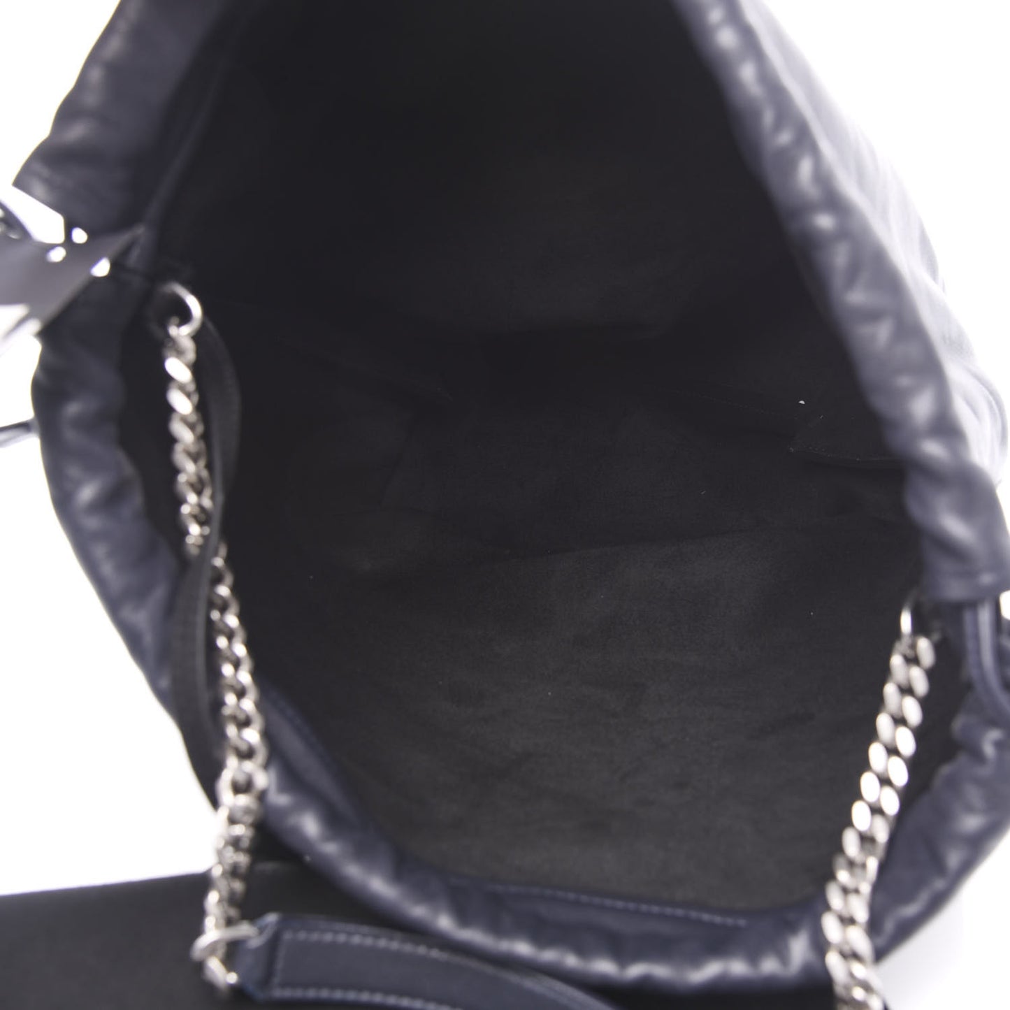 Lambskin Teddy Drawstring Bag Dark Notte