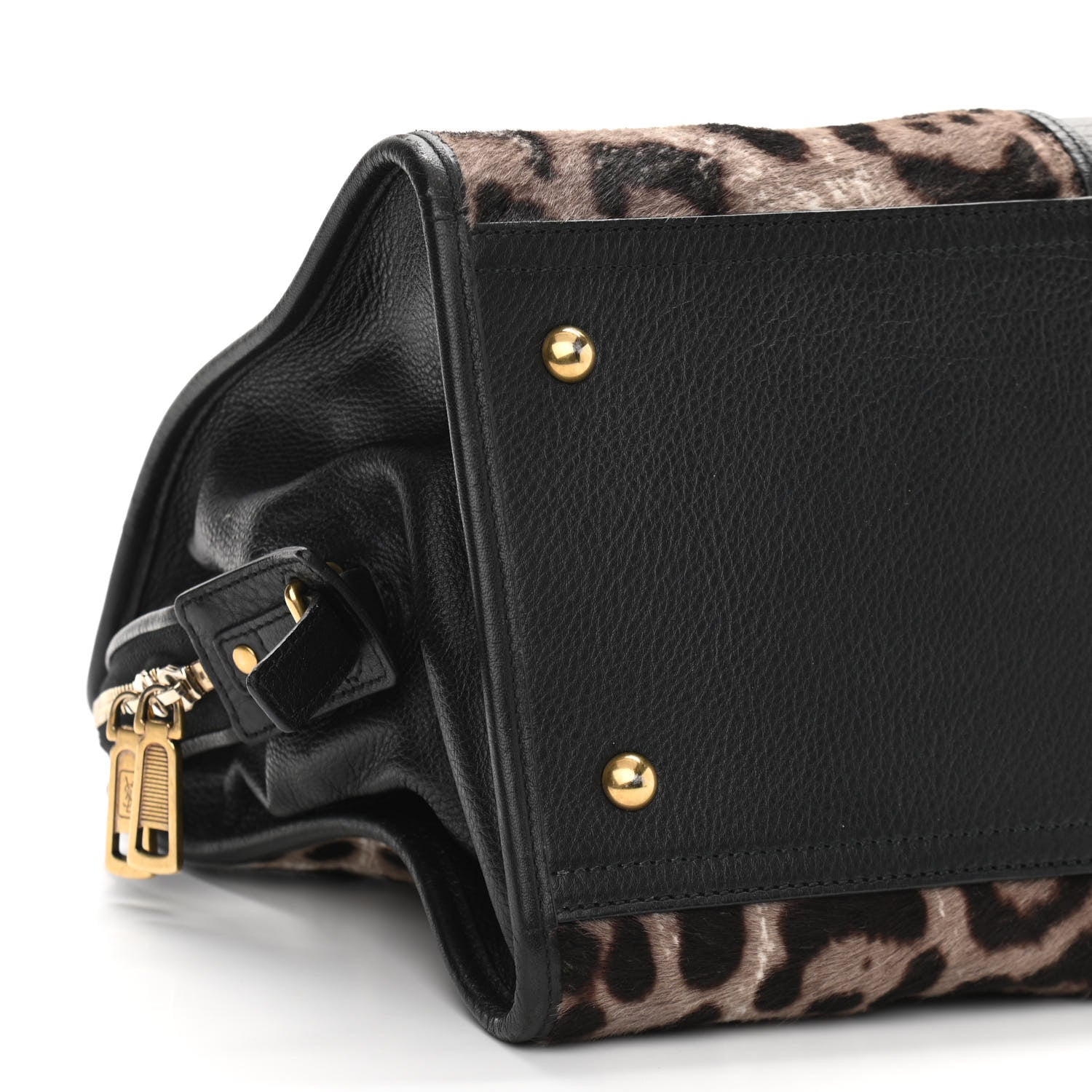 Saint Laurent Pony Hair Leopard Print Large Cabas Chyc Black 8 of 14