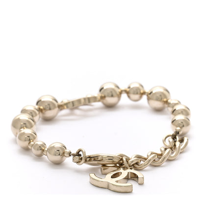 Chanel Metal Beaded CC Bracelet Gold 2 of 4