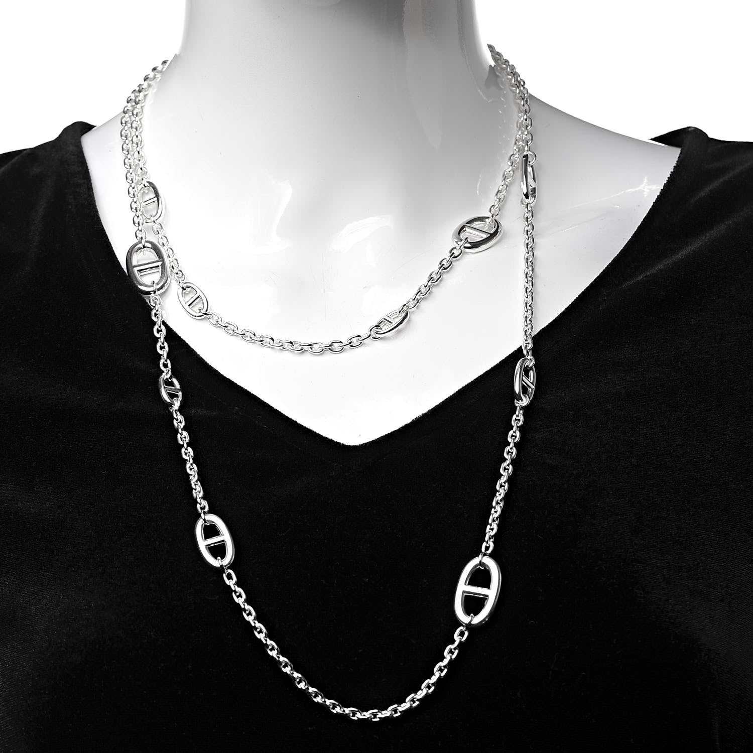 Hermes Sterling Silver Farandole Necklace 120 2 of 6