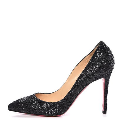 Christian Louboutin Glitter Resille Pigalle Follies 100 Pumps 39.5 Black 1 of 10