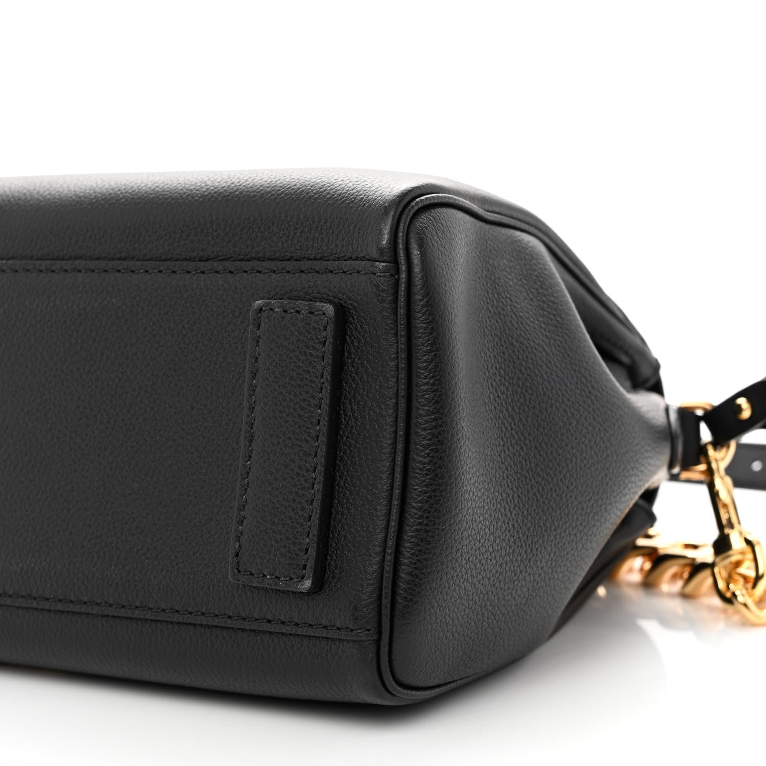 Versace Grained Calfskin La Medusa Top Handle Bag Black 9 of 10