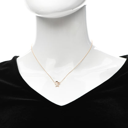 Tiffany 18K Rose Gold Mini Paloma Picasso Loving Heart Pendant Necklace 2 of 5
