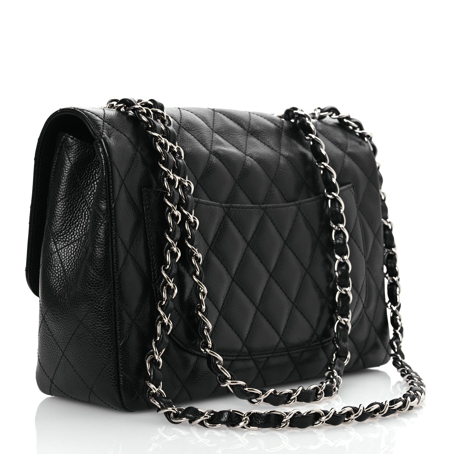 Chanel Caviar Quilted Jumbo Double Flap Black 2 of 16