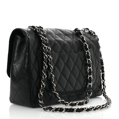 Chanel Caviar Quilted Jumbo Double Flap Black 2 of 16